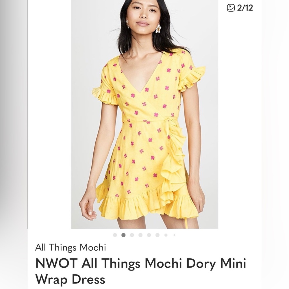 NWOT All Things Mochi Dory Mini Wrap Dress
